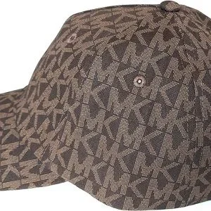 Michael Kors MK Monogram Dark Brown Logo Cap, Brand Nwe With Tags Michael Kors Monogram MK Logo Brown Baseball Cap Hat  main image 3